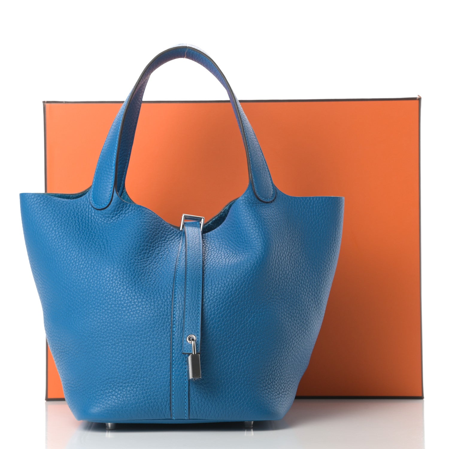 Hermes Taurillon Clemence Picotin Lock 22 MM Mykonos 11 of 11