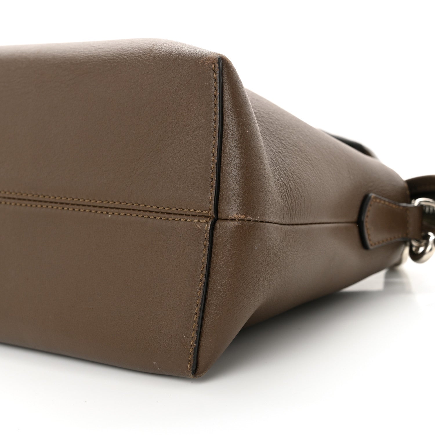 Fendi Vitello Dolce Bi-Color FF 1974 Embossed Medium By The Way Boston Bag Maya Black 9 of 14
