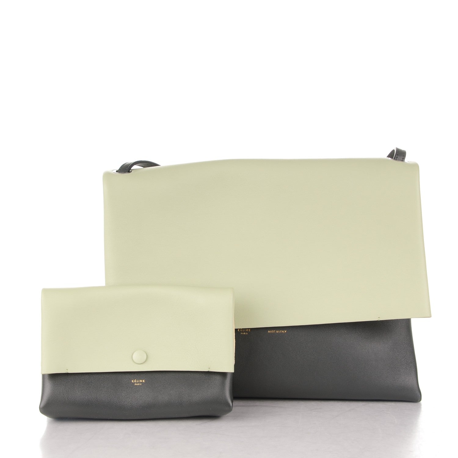 Celine Calfskin Suede All Soft Shoulder Bag Pistachio 5 of 6