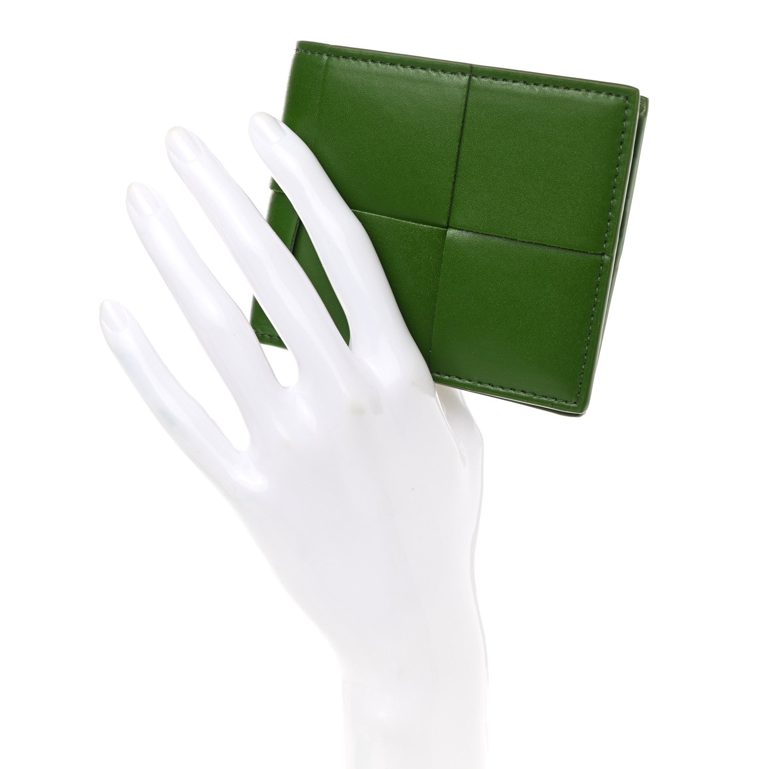 Bottega Veneta Nappa Maxi Intrecciato Bi-Fold Wallet Avocado 2 of 7