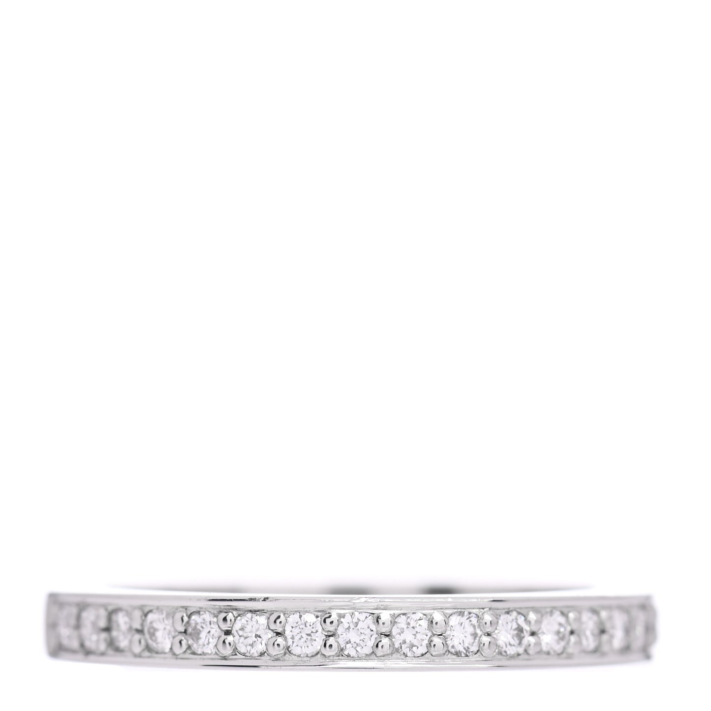 Platinum Diamond .17ctw Half Circle Wedding Band Ring 48 4.5