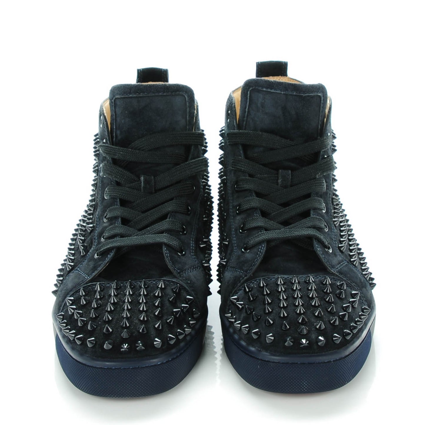 Mens Suede Louis Spikes Flat Sneakers 45 Nuit
