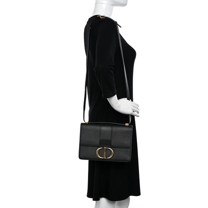 Christian Dior Grained Calfskin 30 Montaigne Flap Bag Black 2 of 10