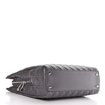Christian Dior Lambskin Cannage Large Dior Soft Shopping Tote Grey 4 of 15