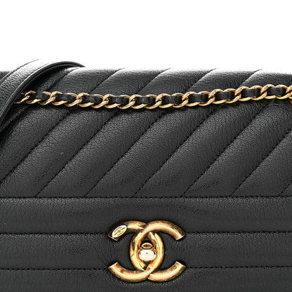 Chanel Shiny Goatskin Diagonal Quilted Small Flap Black 8 of 14