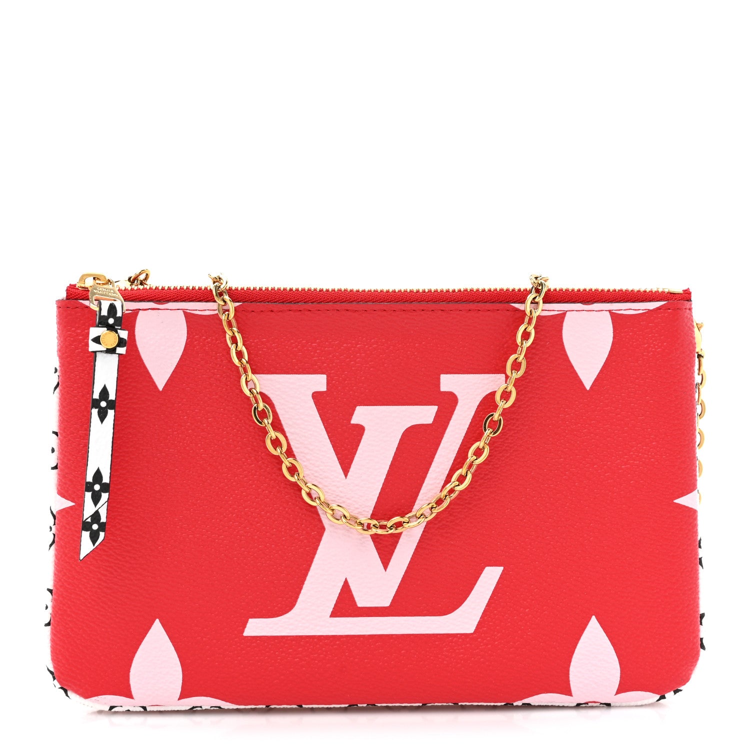 Louis Vuitton Monogram Giant Double Zip Pochette Rouge 1 of 13