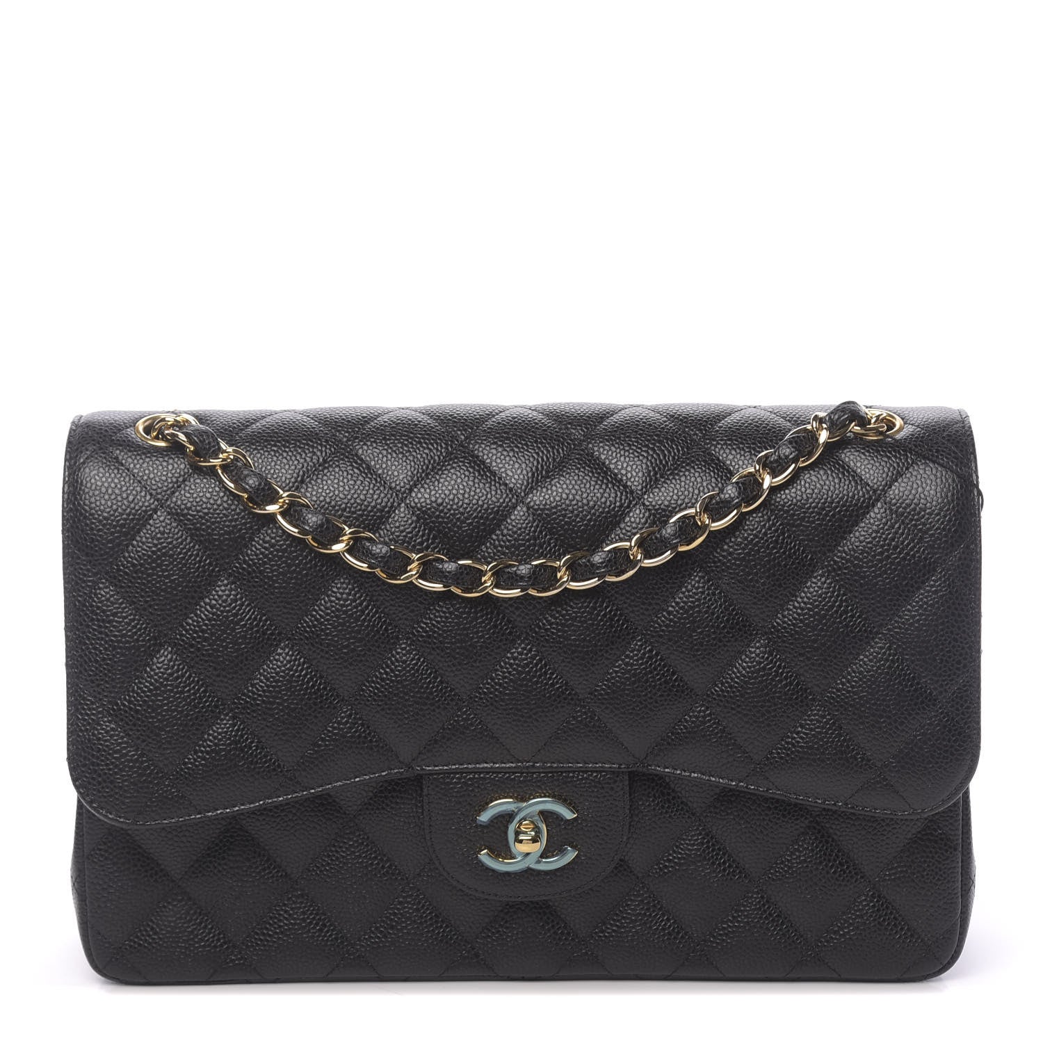 Chanel Caviar Quilted Jumbo Double Flap Black 1 of 10