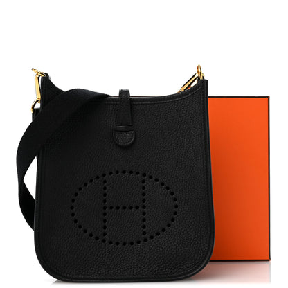 Hermes Taurillon Clemence Evelyne TPM Black 11 of 11