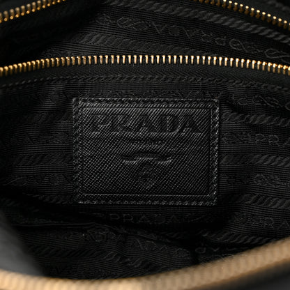Prada Nylon Animalier Boston Bag Black 6 of 10