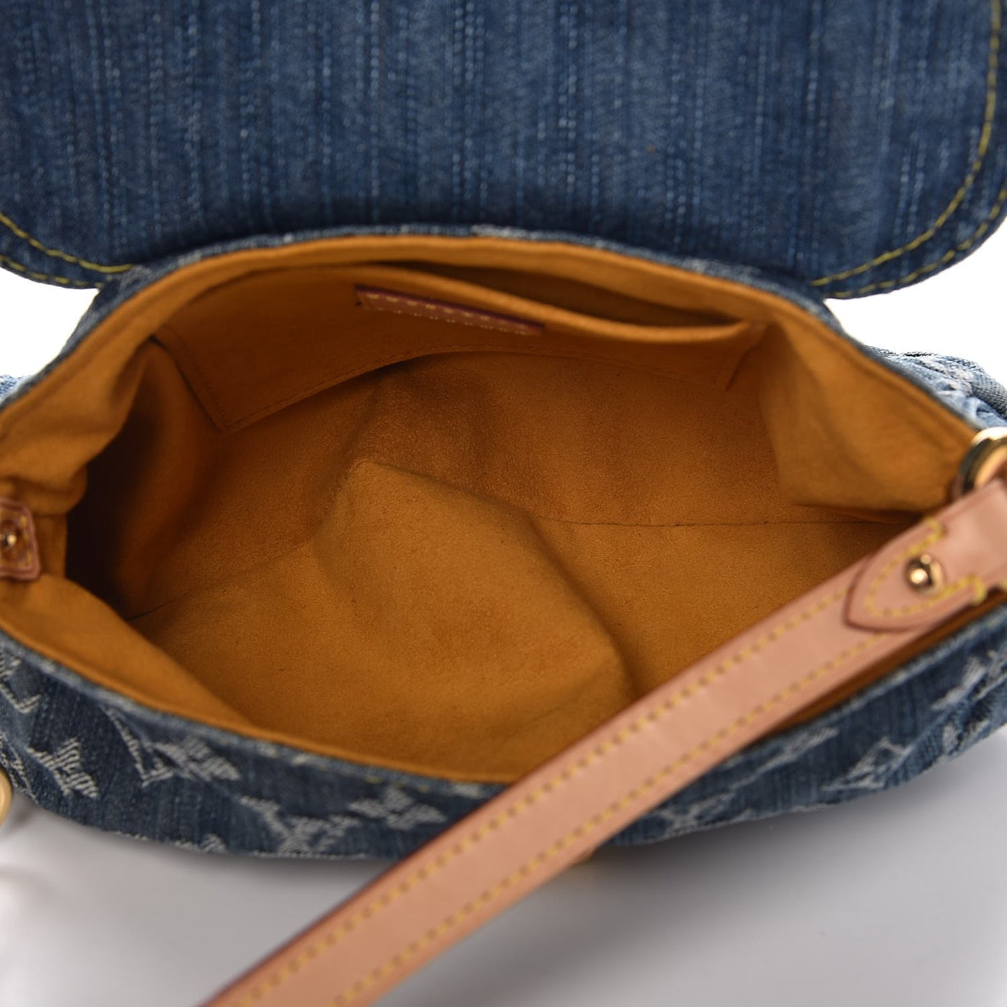 Monogram Denim Mini Pleaty Blue