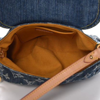 Louis Vuitton Monogram Denim Mini Pleaty Blue 5 of 9