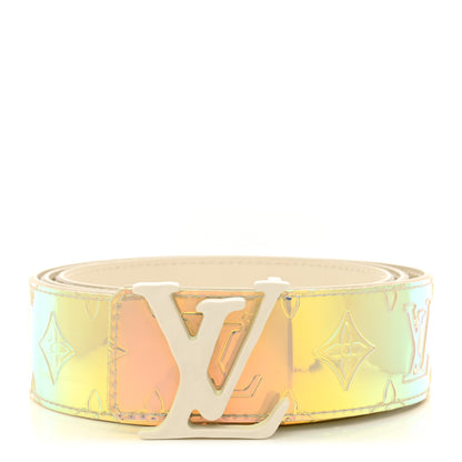 Louis Vuitton PVC Monogram 40mm LV Initiales Reversible Belt 100 40 Iridescent Prism 1 of 6