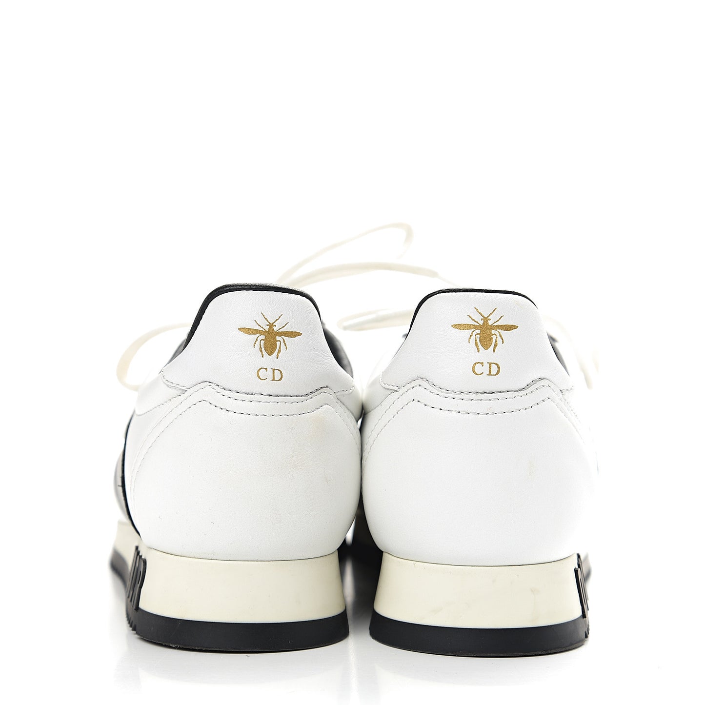 Calfskin Mix Diorun Sneakers 37.5 Optic White