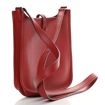 Hermes Epsom Evelyne Short Strap TPM Rouge Garance 3 of 17