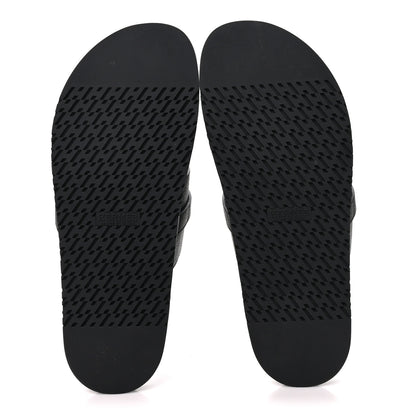 Hermes Epsom Mens Jackson Sandals 45 Black 6 of 9