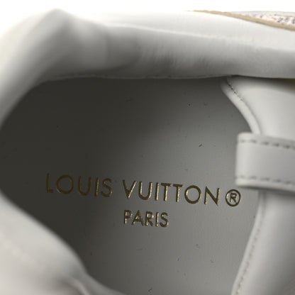 Louis Vuitton Calfskin Damier Azur Run Away Sneakers 37.5 White 9 of 11