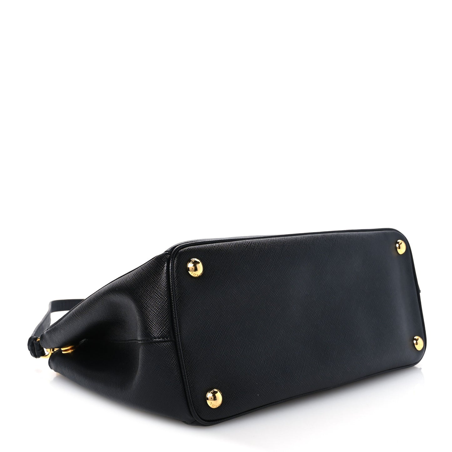 Saffiano Small Galleria Double Zip Tote Black