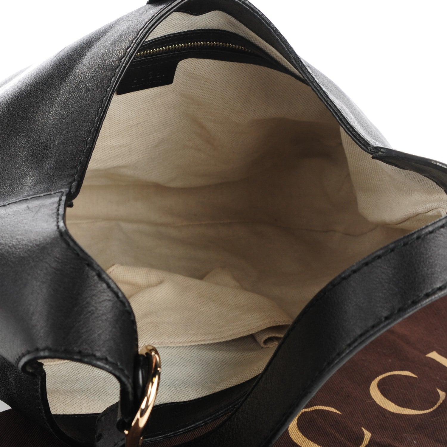 Gucci Calfskin Medium New Jackie Shoulder Bag Black 5 of 7