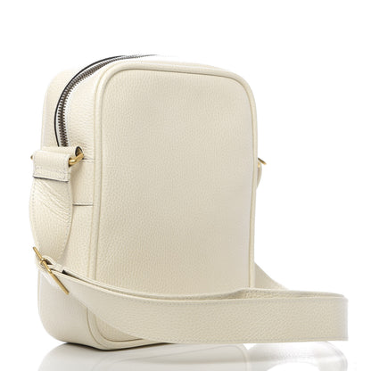 Gucci Grained Calfskin Logo Messenger Bag White 3 of 10