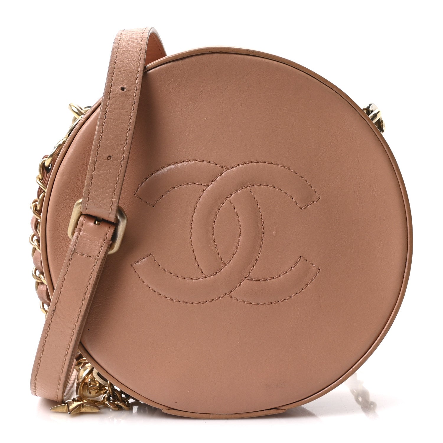 Chanel Calfskin Round As Earth Evening Bag Beige 1 of 10