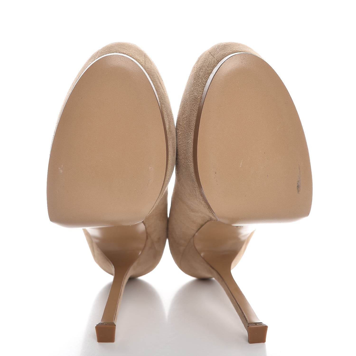 Saint Laurent Suede Tribtoo 105 Platform Pumps 40 Beige 6 of 14