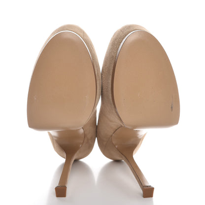 Saint Laurent Suede Tribtoo 105 Platform Pumps 40 Beige 6 of 14