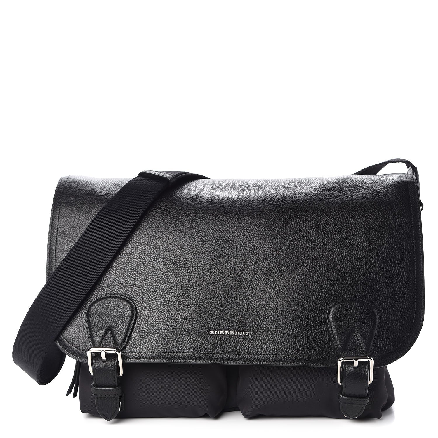 Burberry Grainy Calfskin Medium Wilbury Messenger Black 1 of 9