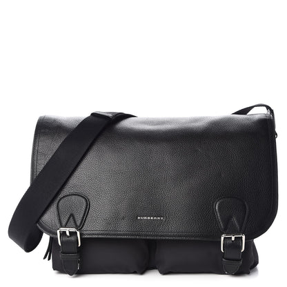 Burberry Grainy Calfskin Medium Wilbury Messenger Black 1 of 9