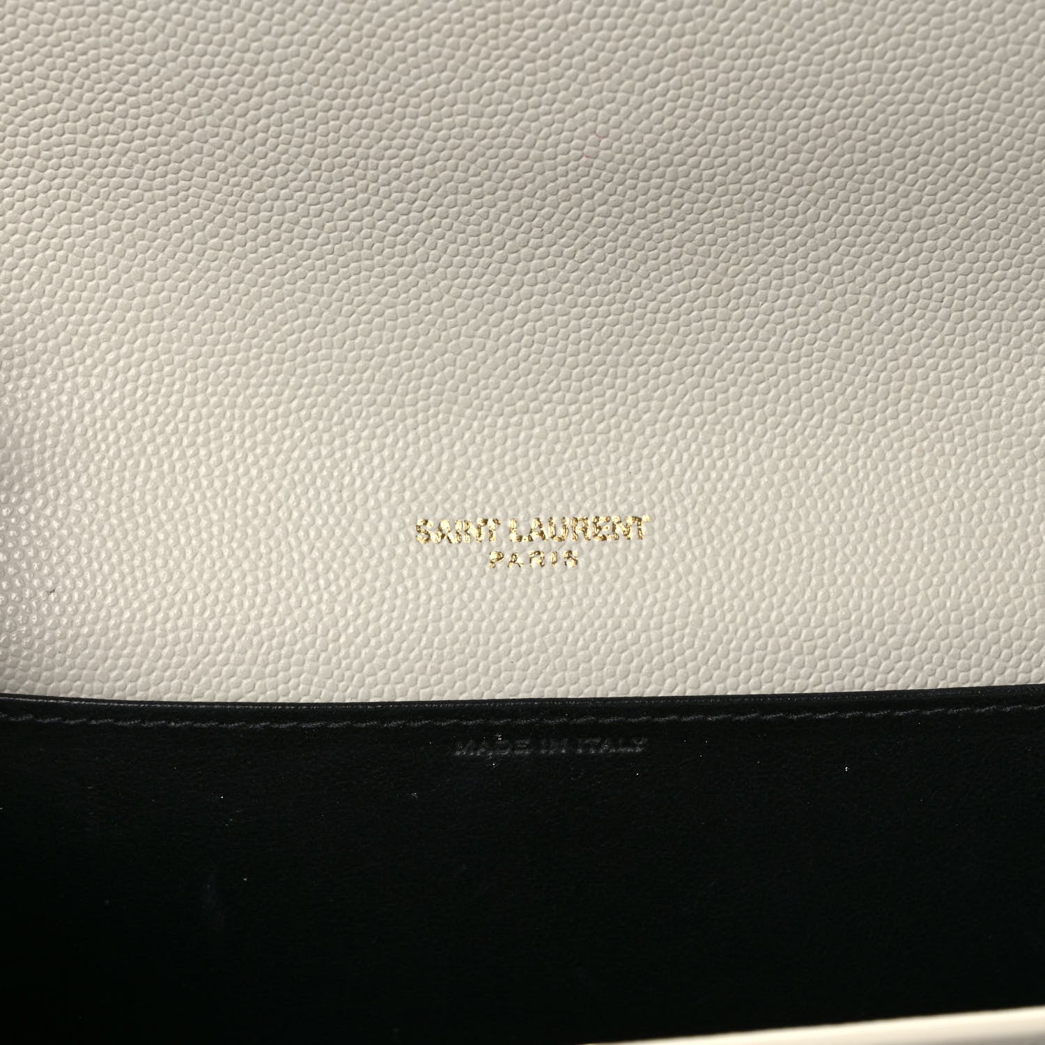 Saint Laurent Grain De Poudre Monogram Uptown Chain Wallet Crema Soft 7 of 12