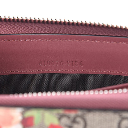 Gucci GG Supreme Monogram Blooms Wrist Wallet Beige Multicolor Dry Rose 7 of 8