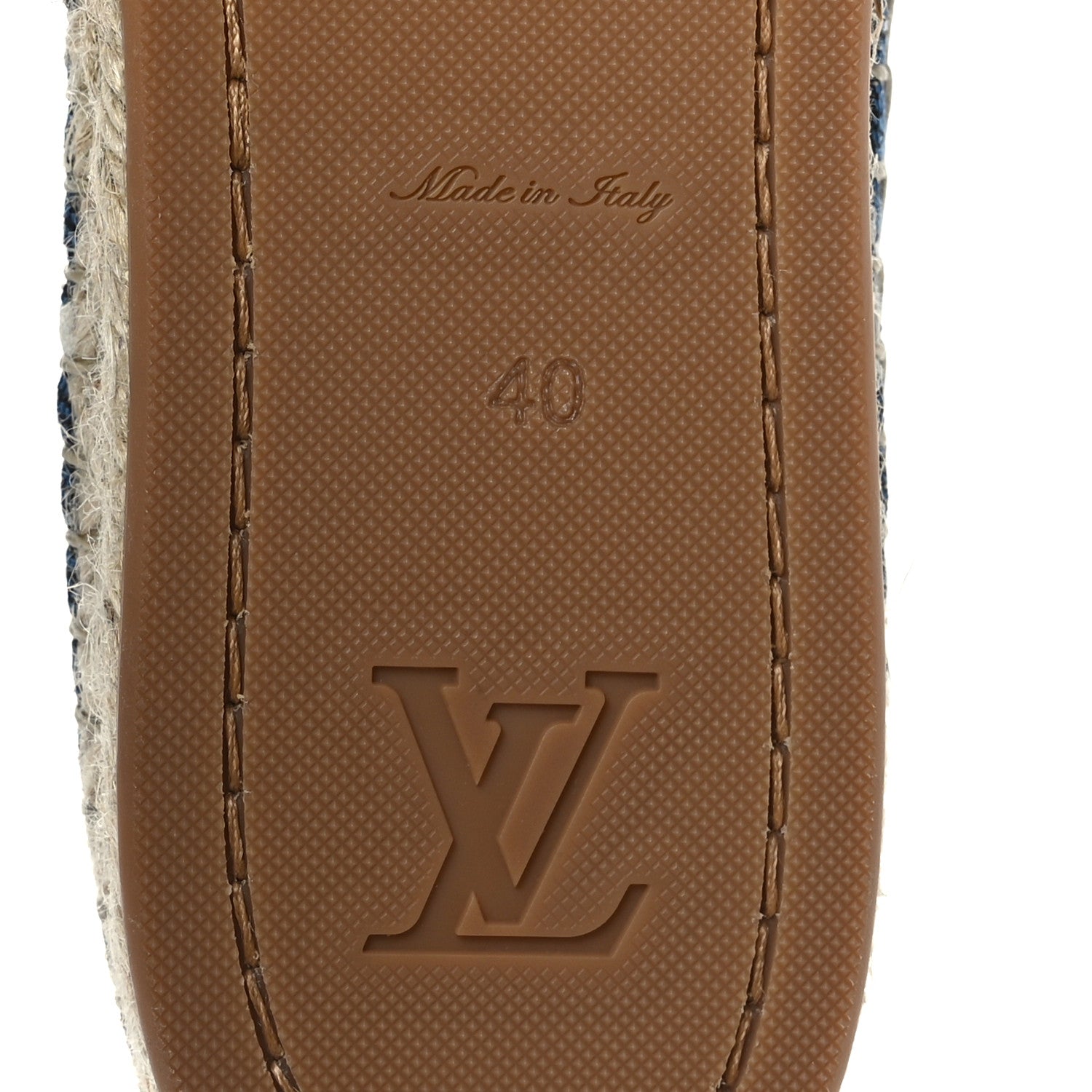 Louis Vuitton Monogram Denim Starboard Espadrille Flats 40 Blue 8 of 8