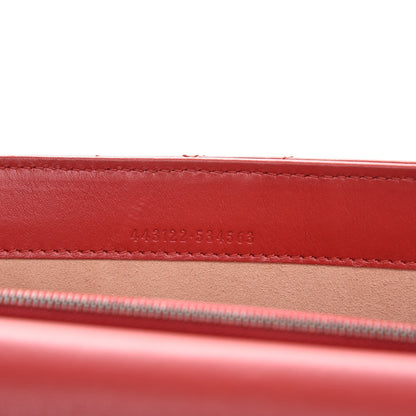 Gucci Calfskin Matelasse Mini GG Marmont Chain Wallet Hibiscus Red 7 of 9