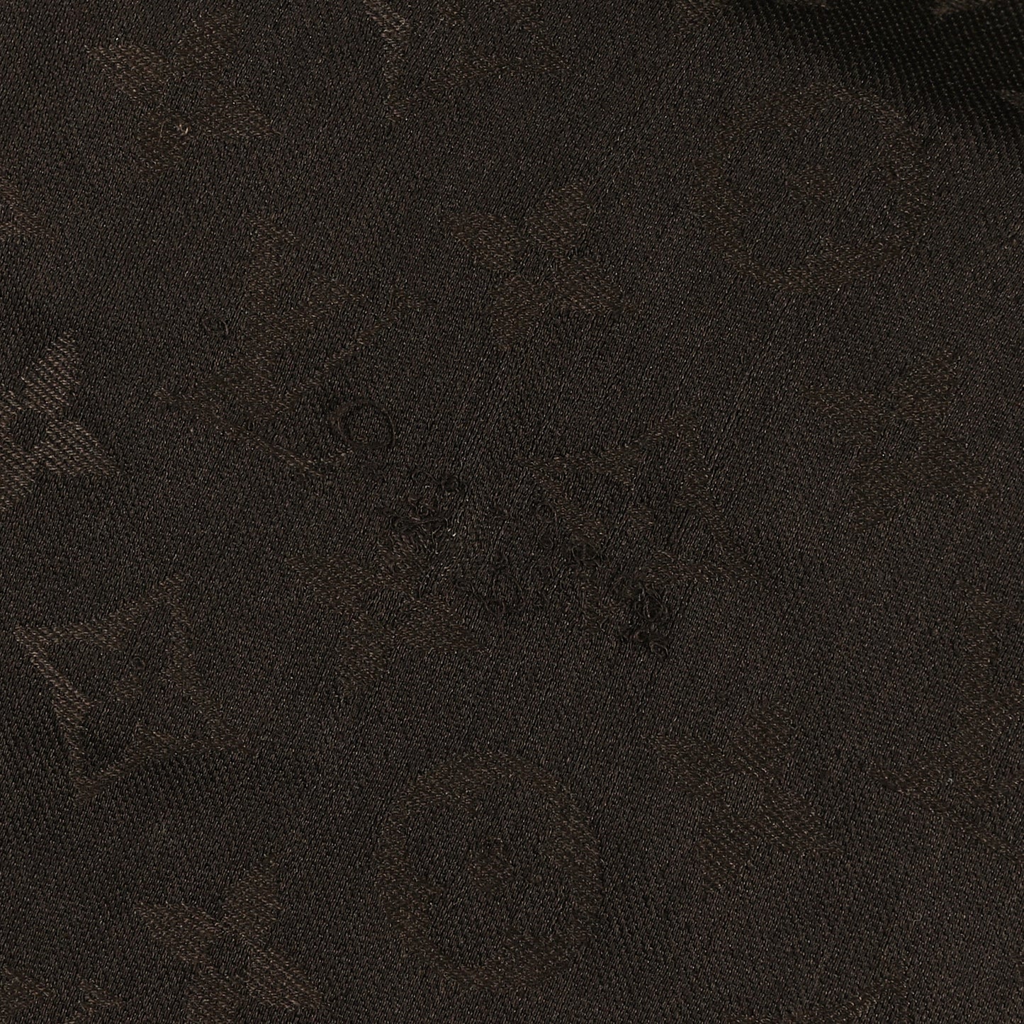 Silk Wool Monogram Denim Shawl Chocolate