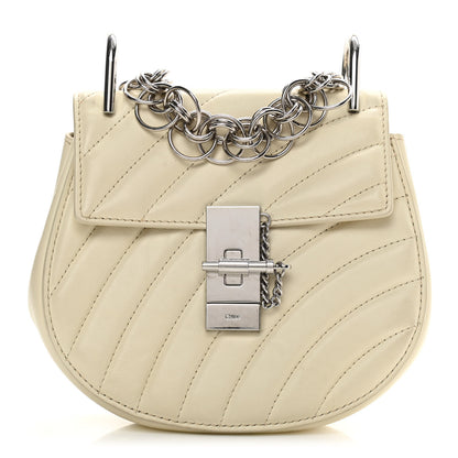 Chloe Calfskin Quilted Mini Drew Bijou Shoulder Bag Natural White 1 of 17