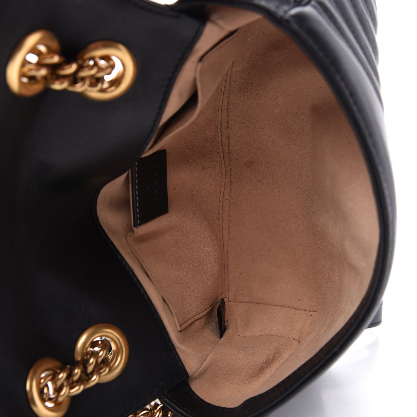 Calfskin Matelasse Mini GG Marmont Shoulder Bag Black