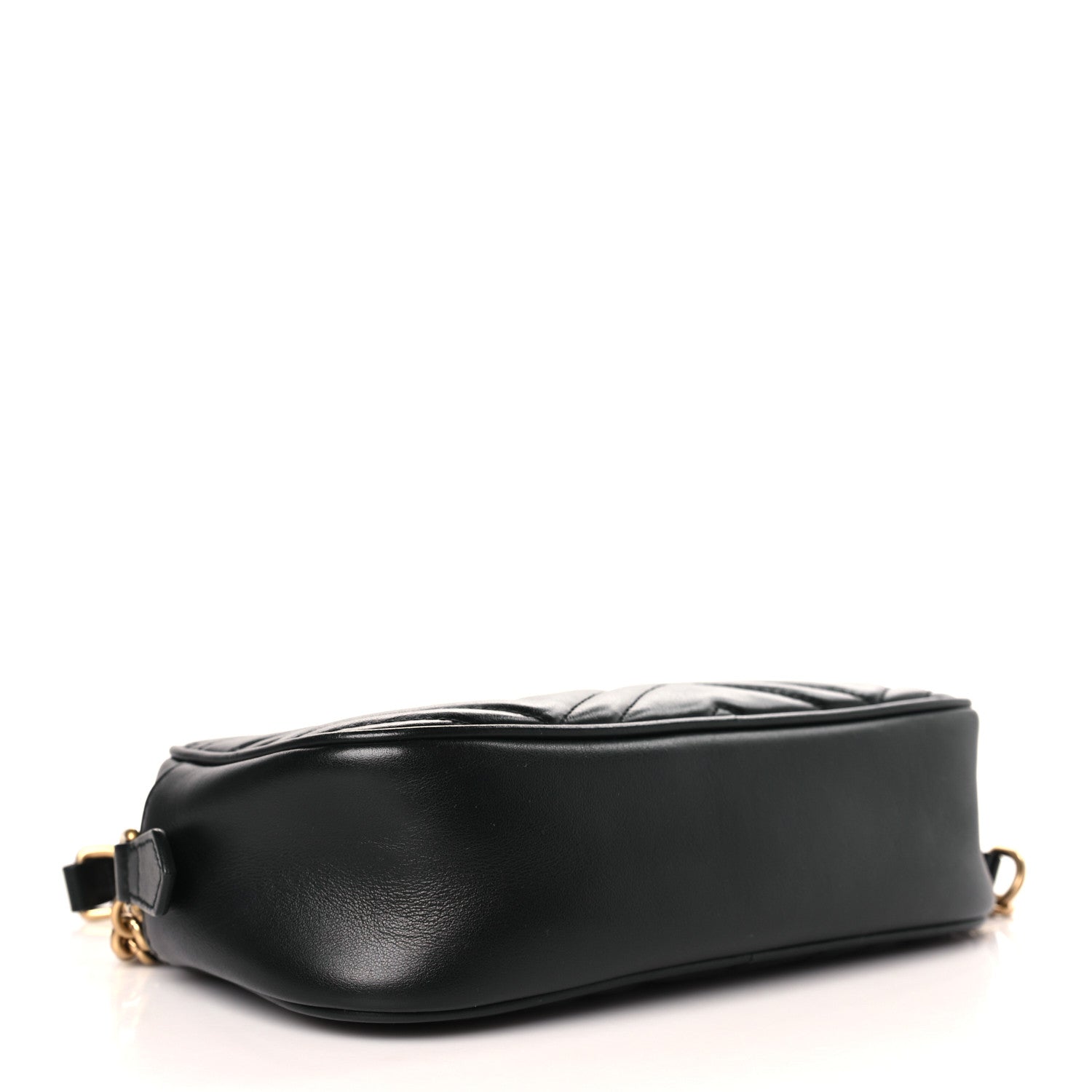 Gucci Calfskin Matelasse Small GG Marmont Chain Shoulder Bag Black 4 of 9