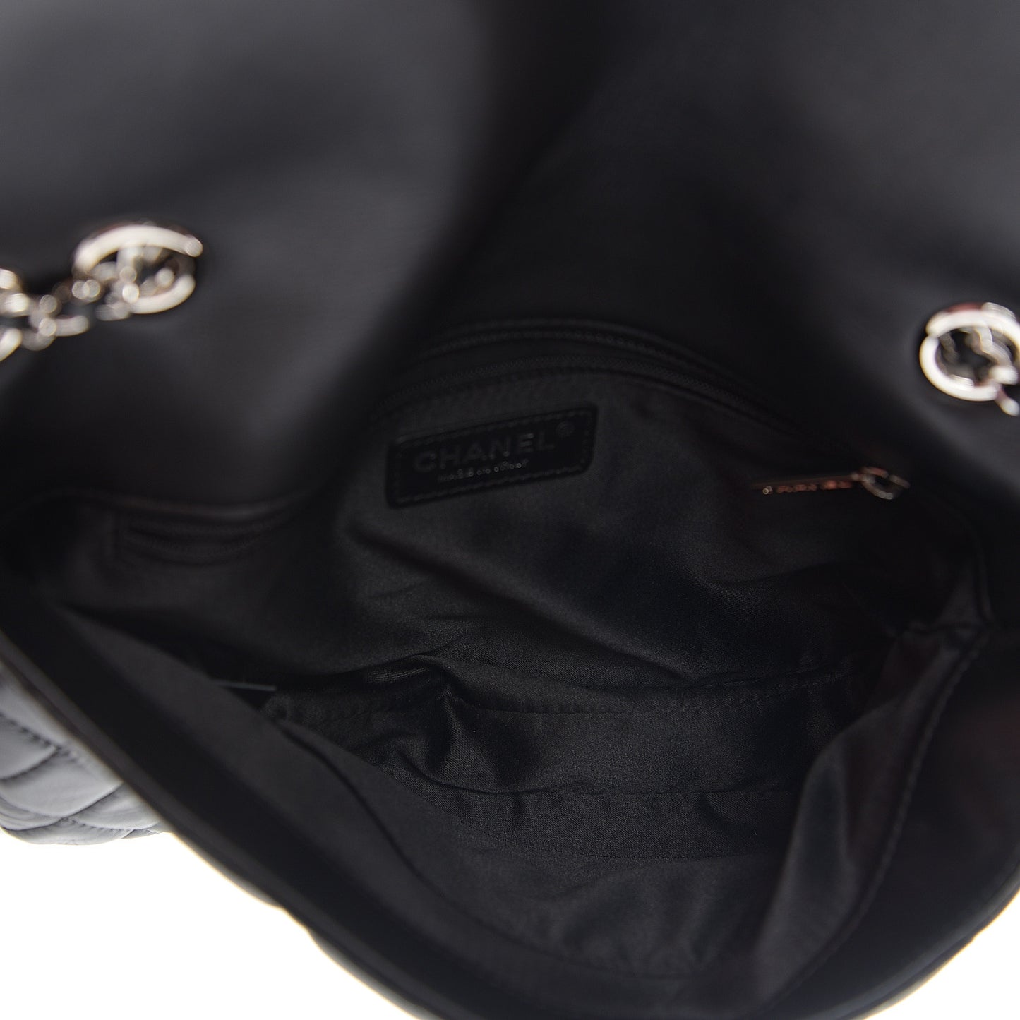 Calfskin Quilted Tender Touch Flap Bag Black