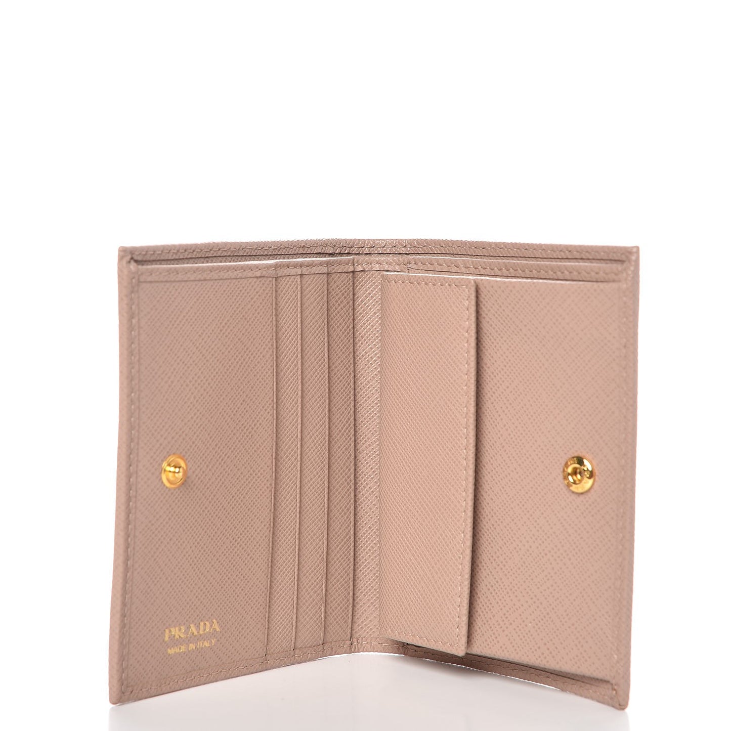 Saffiano Metal Bi-Fold Wallet Cammeo