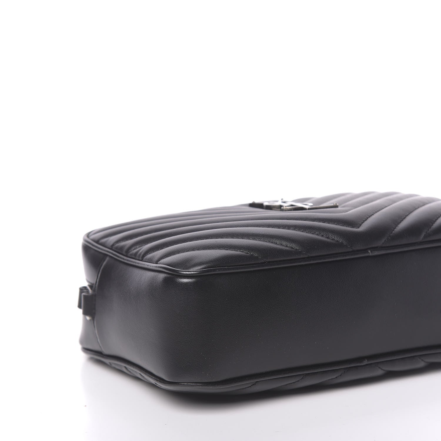 Saint Laurent Calfskin Matelasse Monogram Lou Camera Bag Black 7 of 9