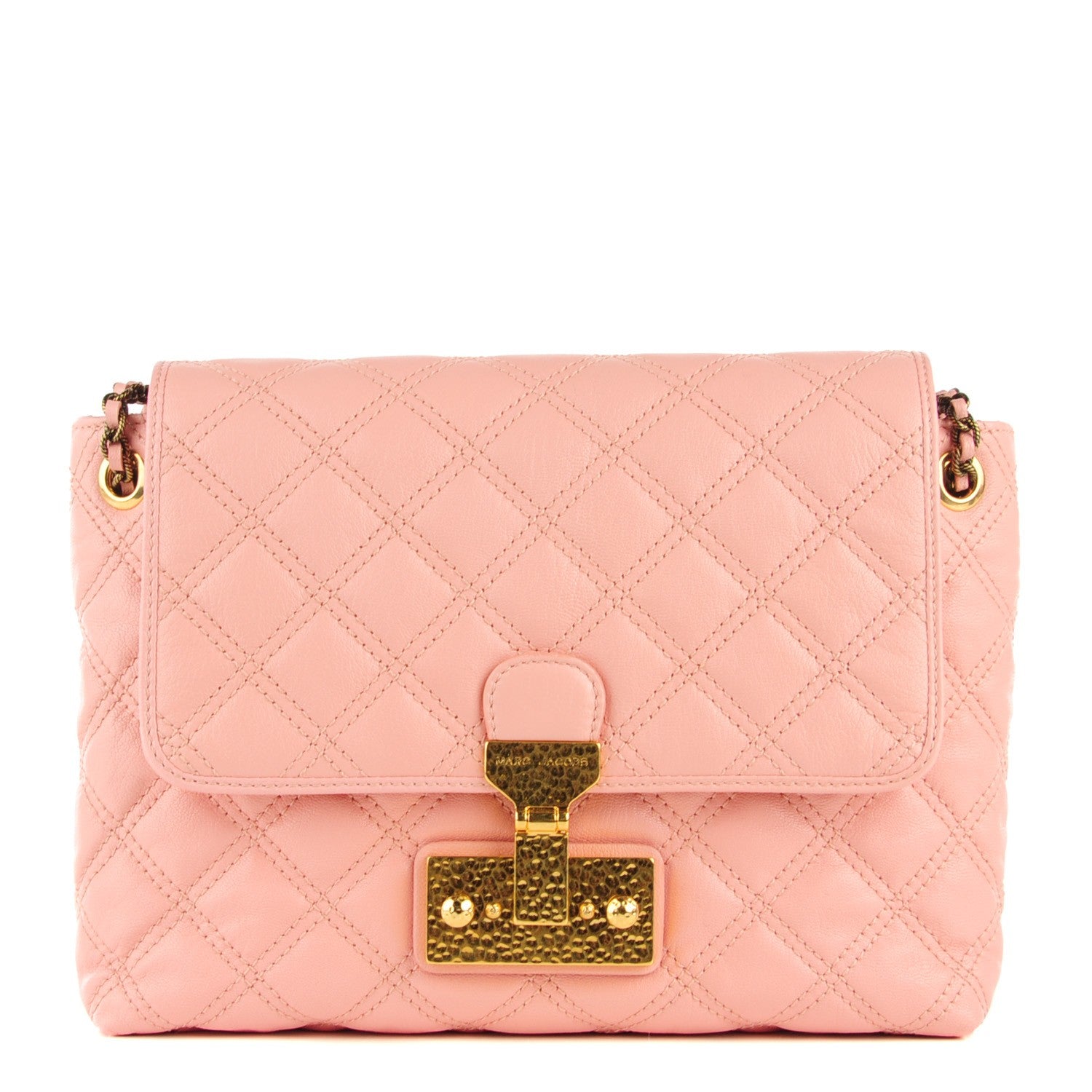 Marc Jacobs Lacquered Lambskin Baroque The Large Single Flap Cherry Blossom 1 of 8