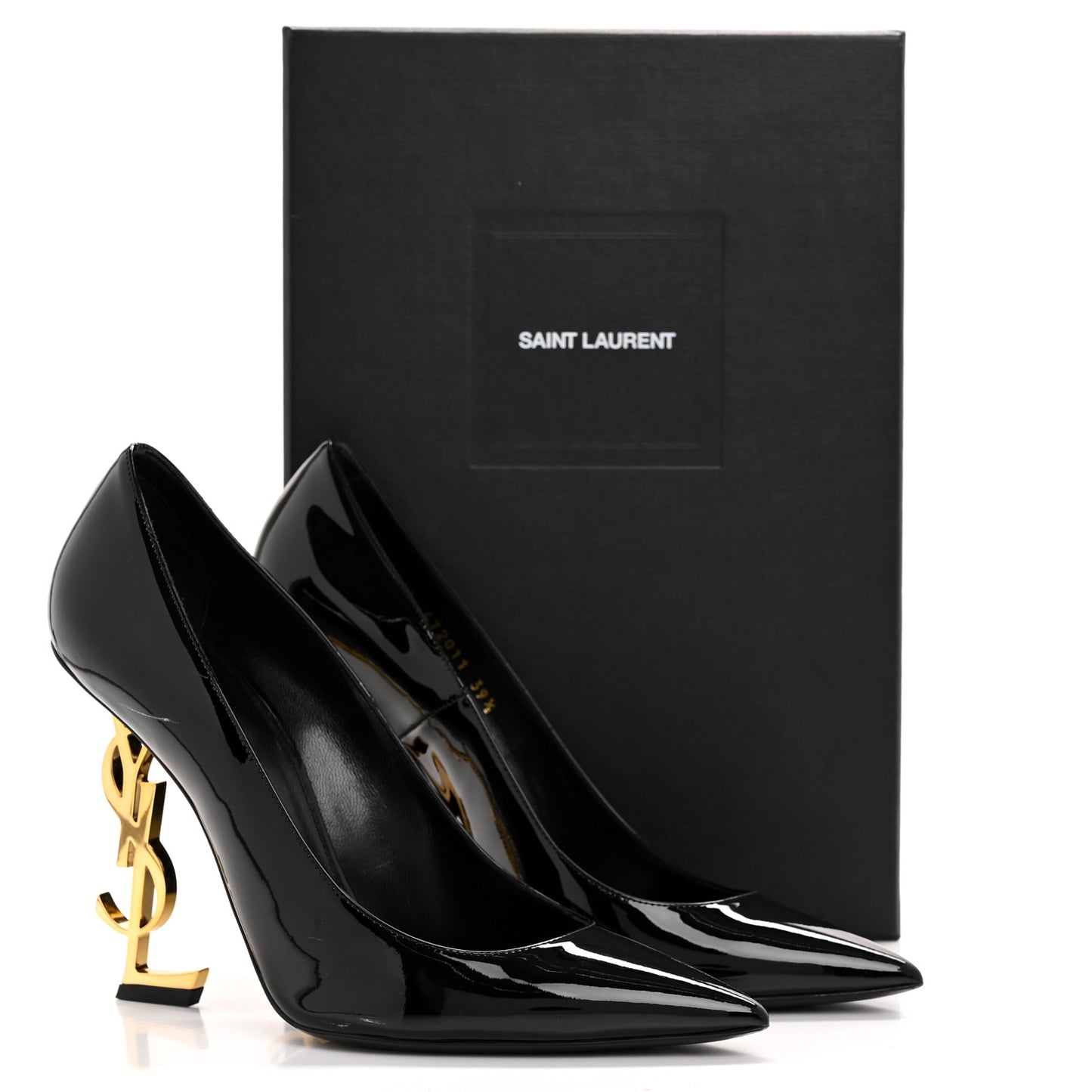Patent Opyum 110 Pumps 39.5 Black Gold