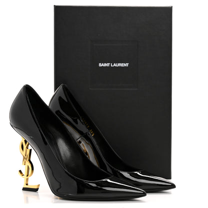 Saint Laurent Patent Opyum 110 Pumps 39.5 Black Gold 10 of 10