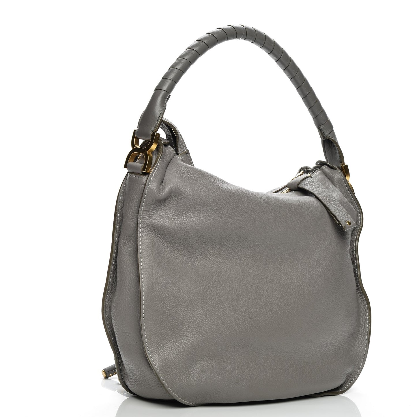 Calfskin Medium Marcie Hobo Cashmere Grey