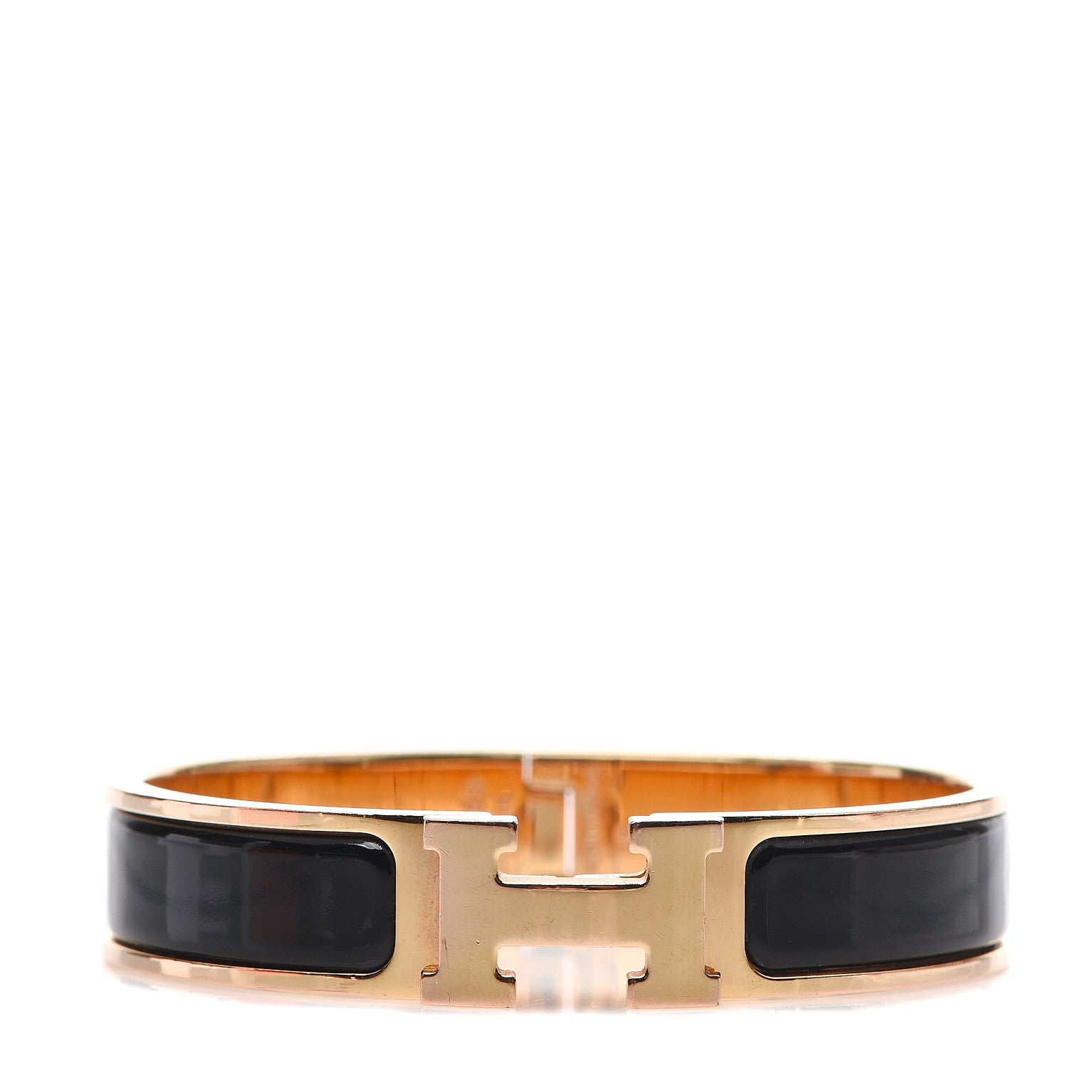 Hermes Enamel Narrow Clic Clac H Bracelet PM Black 1 of 3
