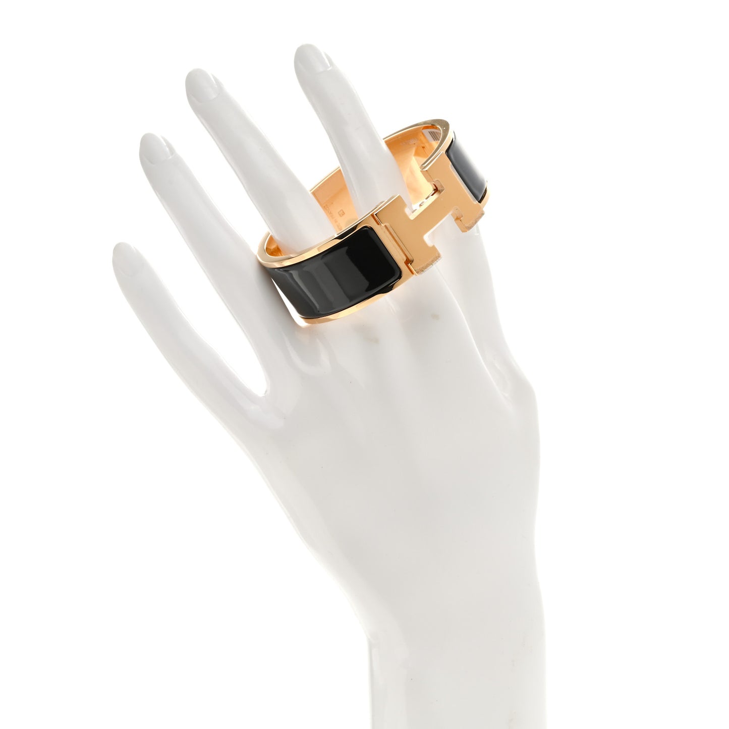 Enamel Wide Clic Clac H Bracelet PM Black