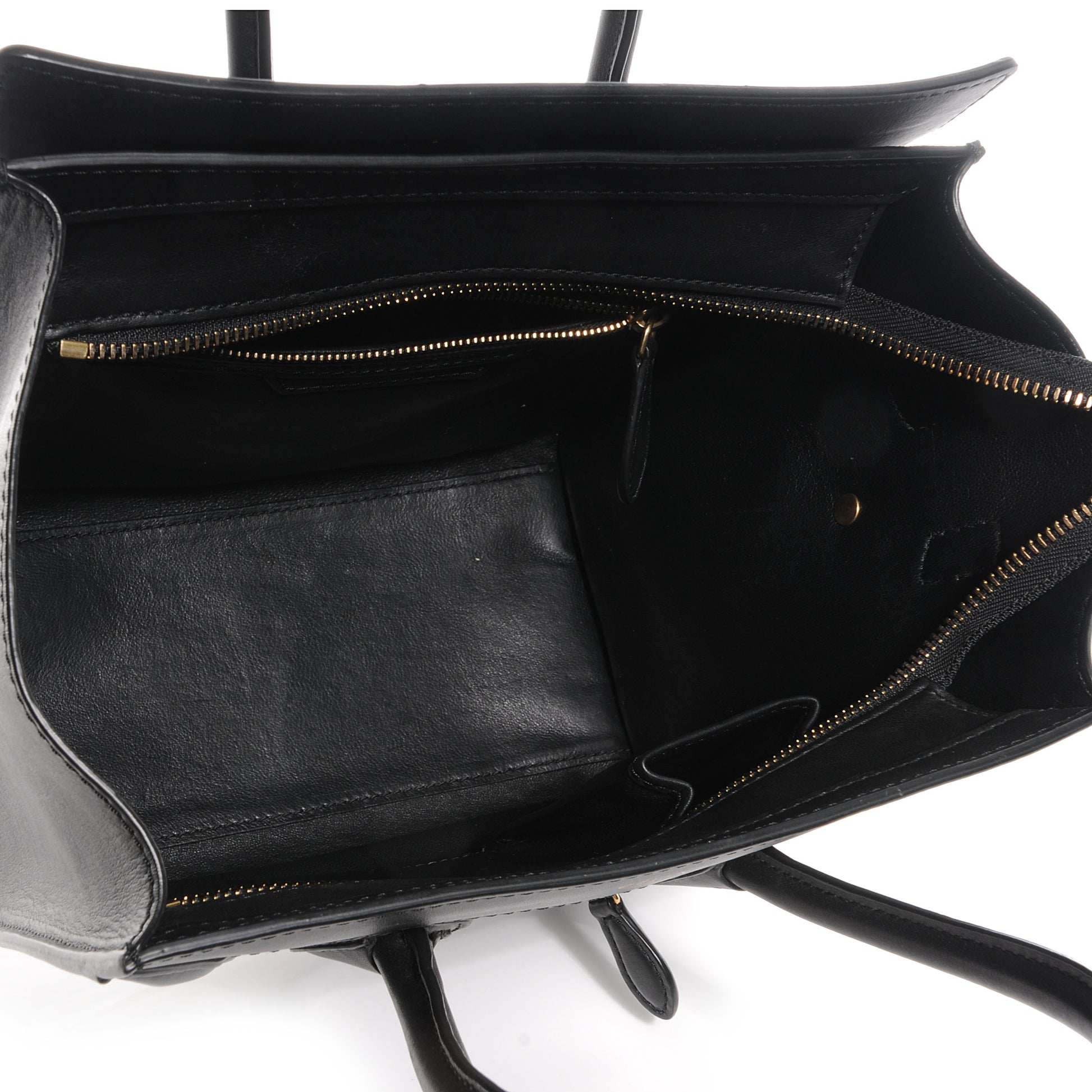 Celine Smooth Calfskin Micro Luggage Black 5 of 9