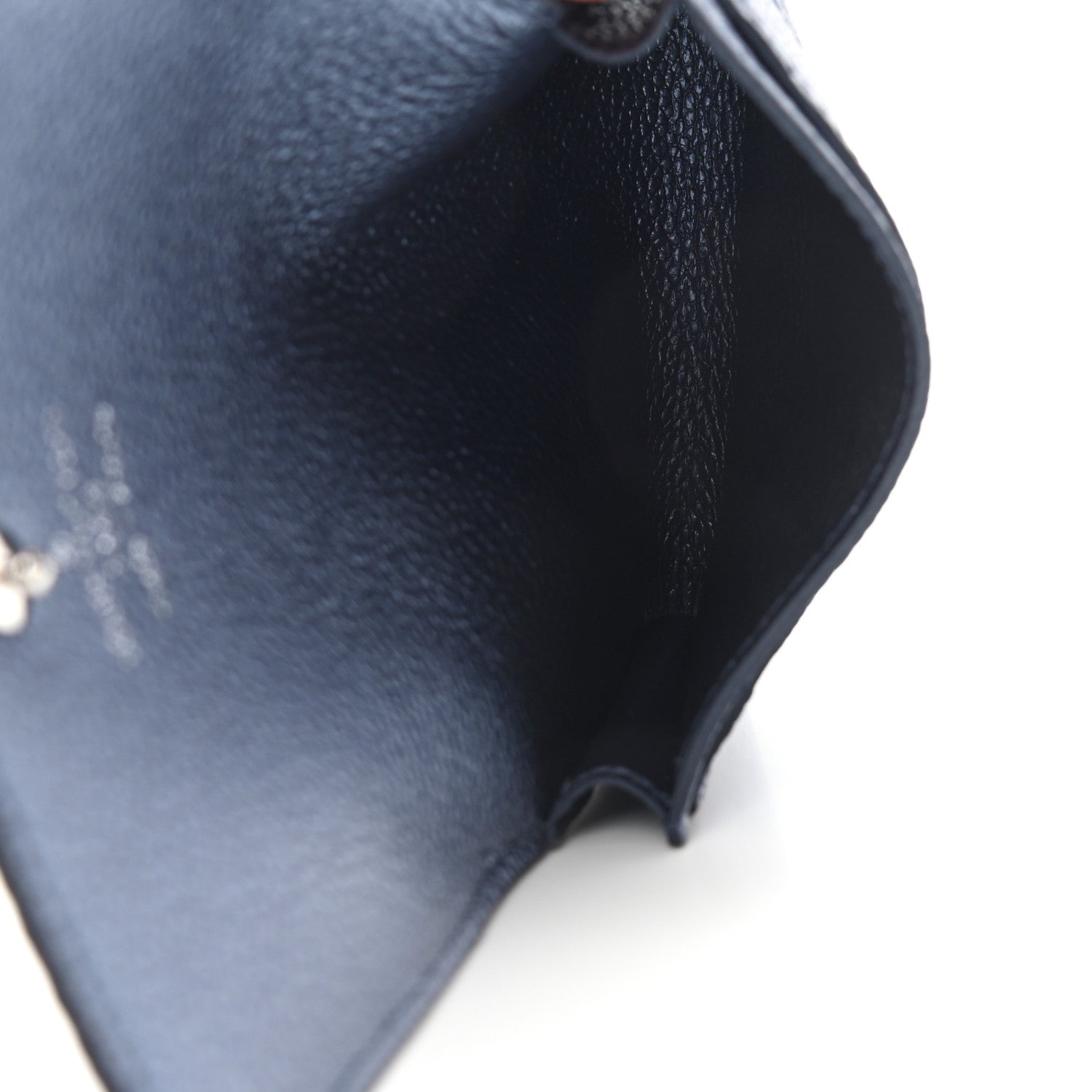 Louis Vuitton Metallic Monogram Business Card Holder Navy Nacre 5 of 6