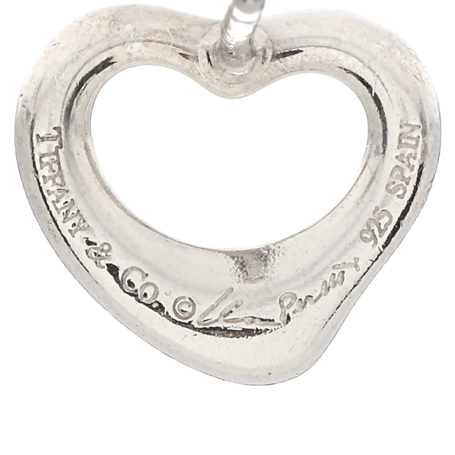 Sterling Silver 11mm Elsa Peretti Open Heart Earrings