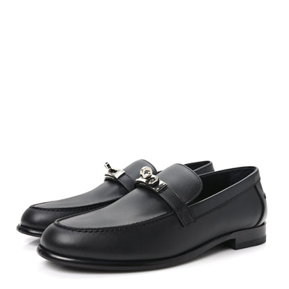 Hermes Calfskin Womens Destin Loafers 39 Black 3 of 9