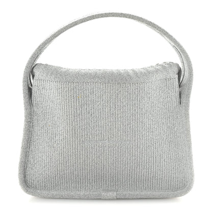 Alexander Wang Metallic Ribbed Knit Small Ryan Bag Silver 1 of 9